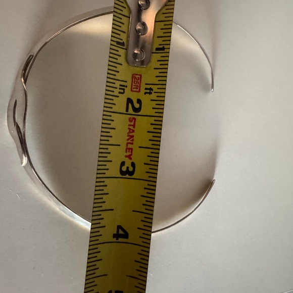 Vintage Taxco Mexico Sterling Silver Modernist Wave Collar Choker Necklace 925 - Picture 10 of 10